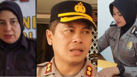 Foto : kiri Kabag Humas AKP Widiarti, S.H,Tengah Kapolres Sumenep AKBP Henri Noveri Santoso,S.H.,S.I.K., M.M, Kanan Kasium Ratih