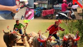 Foto : Aksi Pemalakan liar Petugas Parkir Disaat Acara Berlangsung Kerapan Sapi Calendar Event Di Sumenep 