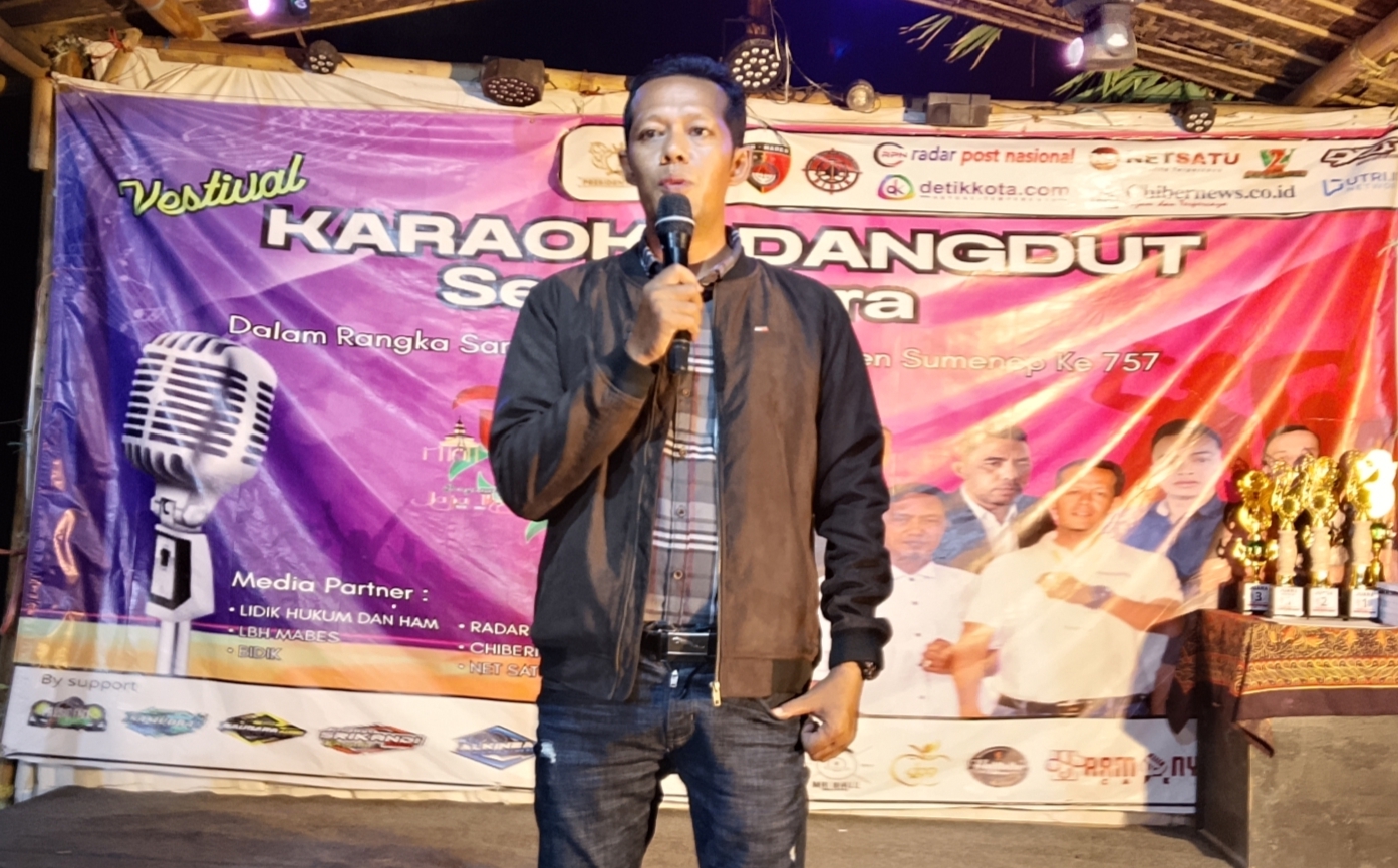 Foto : Ahmad Zaini S.Pd.I Ketua Penyelenggara Festival Karaoke Dangdut Se-Madura