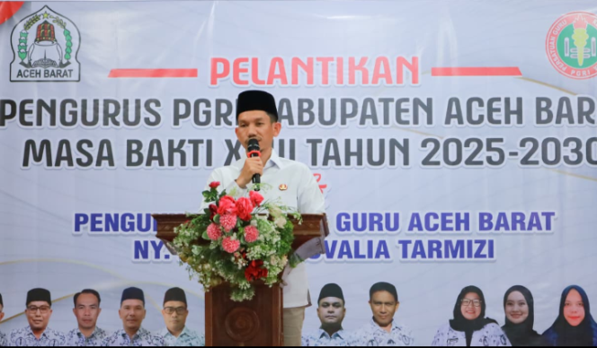 
					Bupati Aceh Barat Hadiri  Pelantikan Pengurus Persatuan Guru Republik Indonesia Masa Bakti XXIII Tahun 2025 – 2030