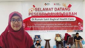 Foto : dr. Suci Hernawati, M.,Kes., Saat Kegiatan donor darah dan edukasi kesehatan di Rumah Sakit BHC Kabupaten Sumenep