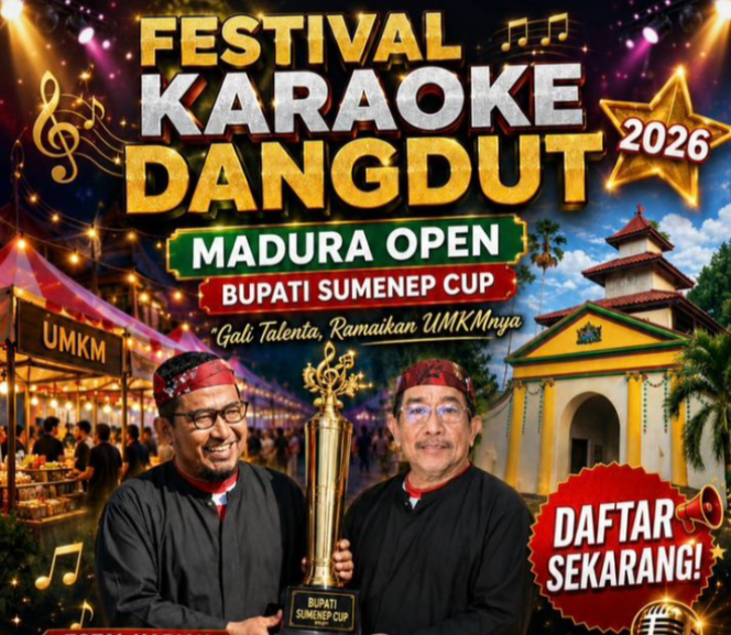 
					Foto :  Festival Karaoke Dangdut Madura Open Bupati Sumenep Cup 2026
