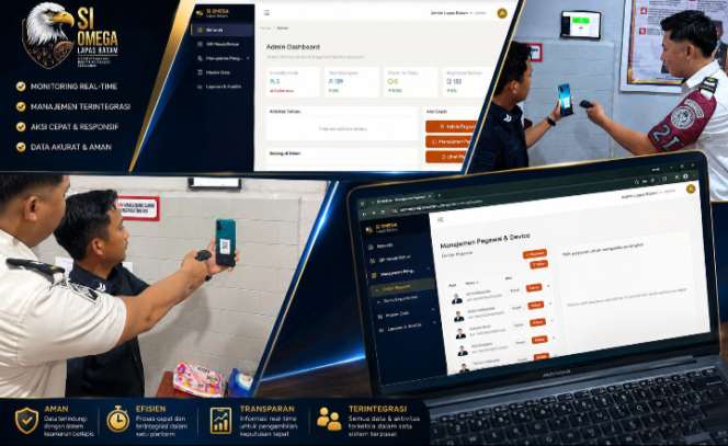 
					Foto : KA.KPLP Lapas Batam Ciptakan SI OMEGA, Solusi Digital Pengawasan HP Petugas Menuju Zero Halinar