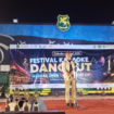 Foto : Faruq Hanafi, S.Sos., M.,Si.Kepala Disbudporapar Sumenep Dalam Sambutannya Di Acara Malam Penutupan Festival Karaoke Dangdut Bupati Cup Sumenep 
