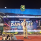 Foto : Faruq Hanafi, S.Sos., M.,Si.Kepala Disbudporapar Sumenep Dalam Sambutannya Di Acara Malam Penutupan Festival Karaoke Dangdut Bupati Cup Sumenep