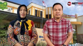 Foto : kiri Direktur RSUD Sumenep, dr.Hj.Erlyati, M.Kes., Kanan Pimpinan Redaksi Media Netsatu.com. Dafid Jauzi, S.Pd.I